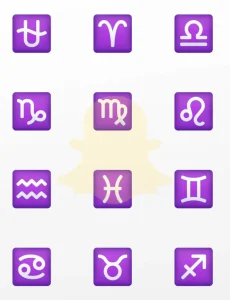 Zodiac sign emoji feature in Snapchat profile