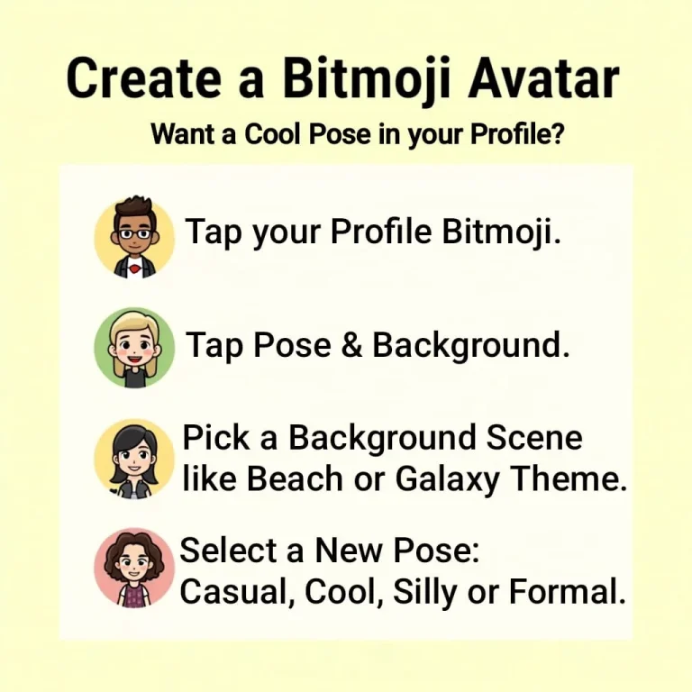 Infographic Showing how to create a Snapchat Bitmoji Avatar