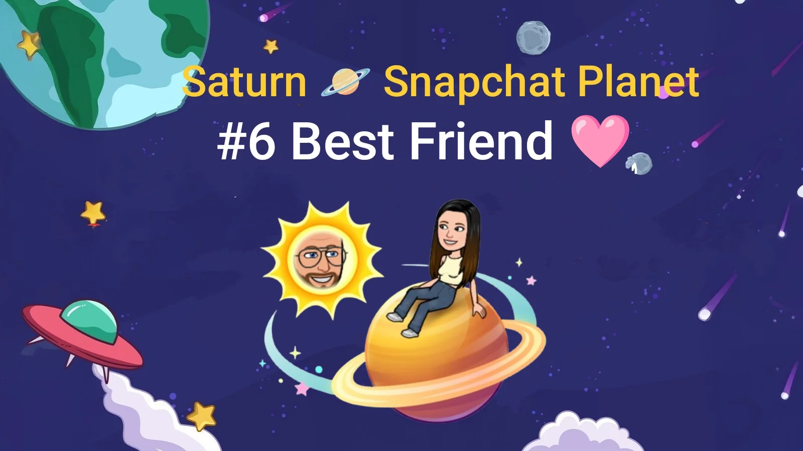 Saturn Snapchat Planet: #6 Best Friend in Snapchat Planets Order