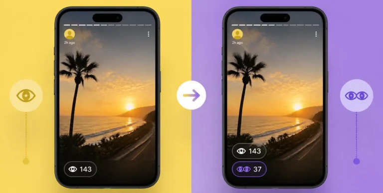 Difference between eyes icon and views counter on Snapchat Story