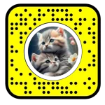 Snapchat Cats Frame Lens with playful cat-themed border around the photo