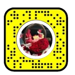 Valentine’s Day Snapchat filter with floating hearts and romantic overlay