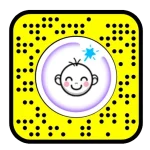 Snapchat Baby Face Lens making user look like a cute, wide-eyed baby