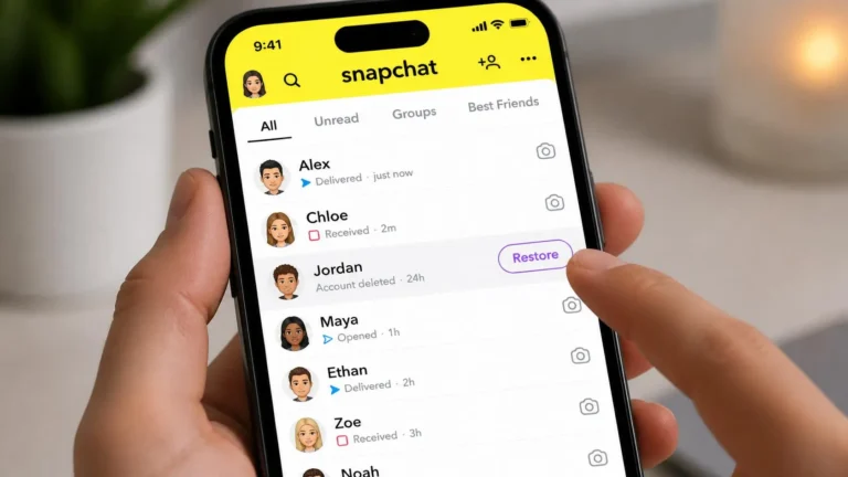 Restore button for lost Snapchat streak